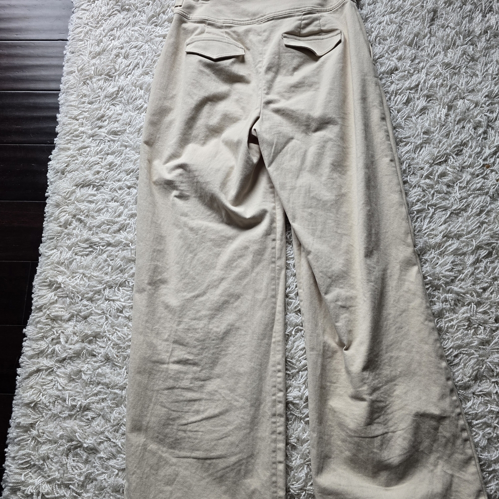 Express Cream Wide-Leg Trousers - Picture 4 of 4
